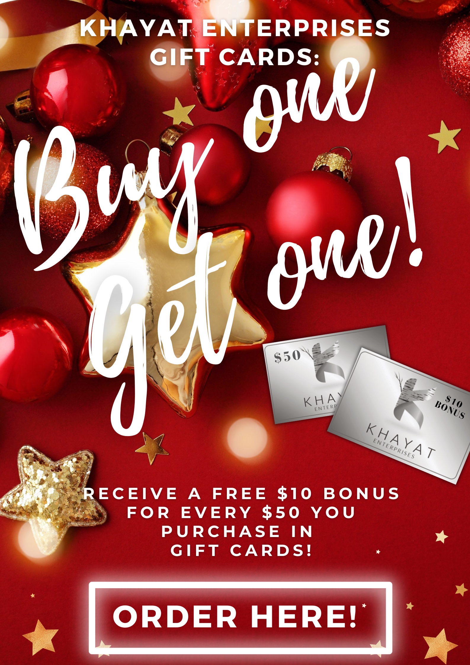 Khayat Enterprises Holiday Gift Card