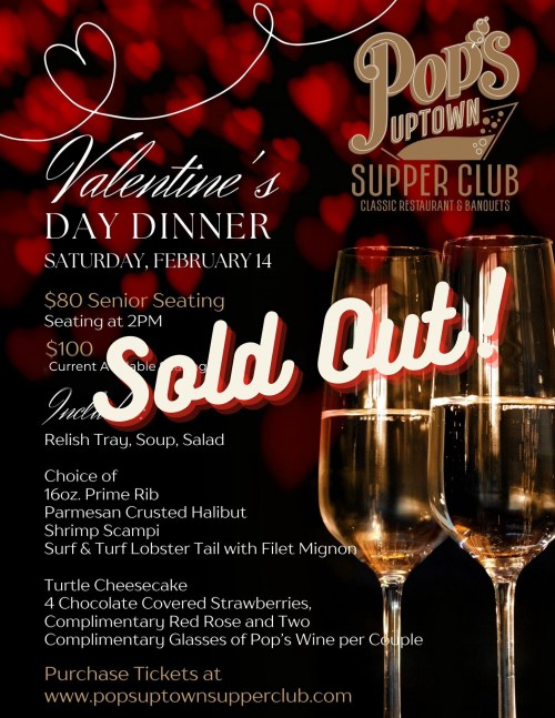 Pop's Uptown Supper Club Valentine's Day